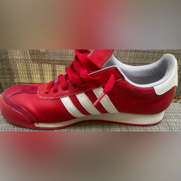 Adidas Samoa Red Scarlet White Sz 11 - Picture 7 of 8